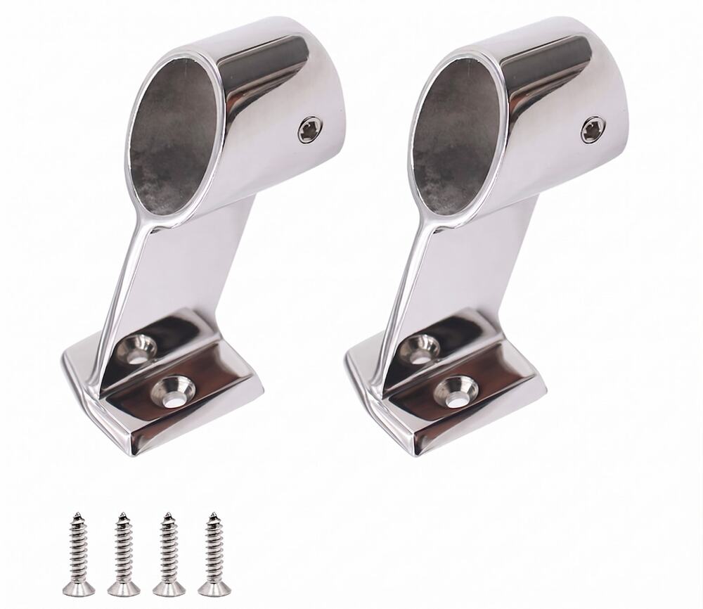 2 Pcs 60 Degree Stanchion 1" Marine Boat Handrail Fitting 316 Stainless Steel